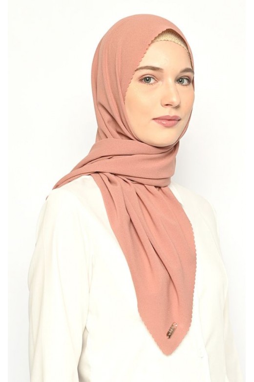 Sarita Pasmina Instan Lasercut Caramel